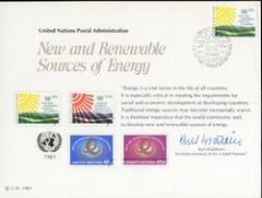 UN20 Souvenir Card FDC - NY